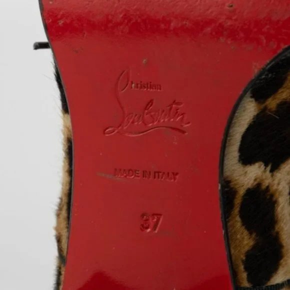 Christian Louboutin Pony Hair Leopard Print Oxfords - Picture 6 of 10